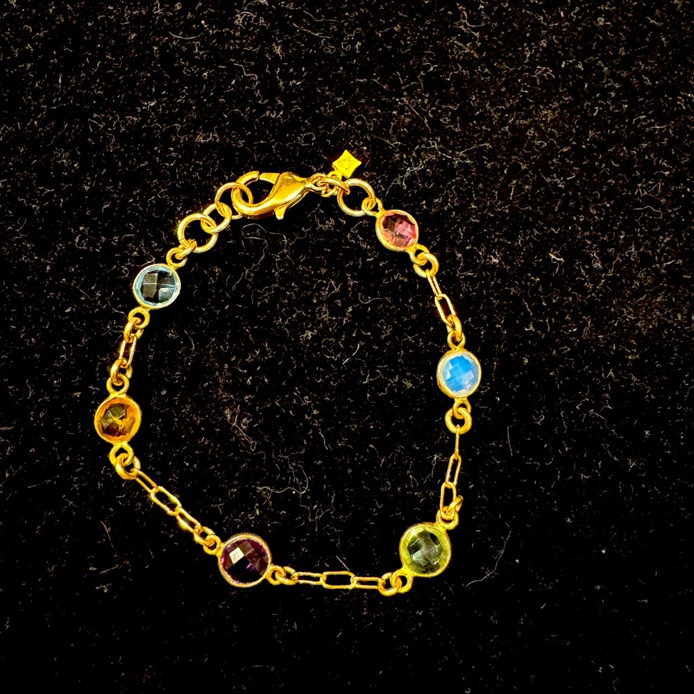 Christina V Color Drop Chain Bracelet